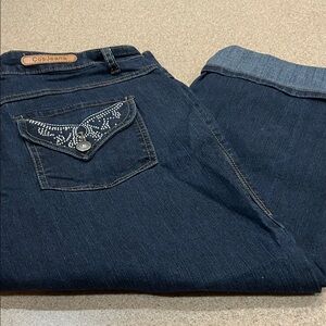 COS Jeans Stretchy Crop Pants Size 8 With Cuffs